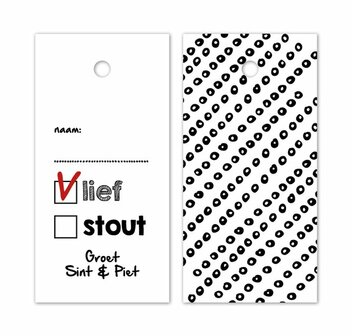 Label lief stout groet sint en piet