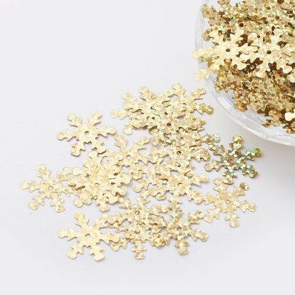 Kerst confetti strooimix ijskristal goud