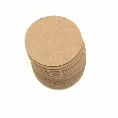 Label kraft rond 10 stuks