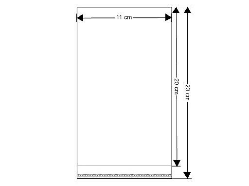 Cellofaan zakjes 11 x 23 cm 10 stuks