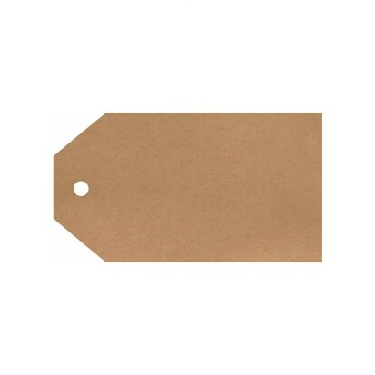 Kraft labels 2.5 x 5 cm 10 stuks