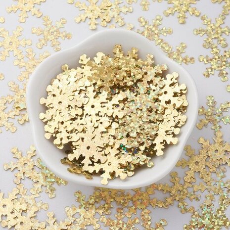 Kerst confetti strooimix ijskristal goud