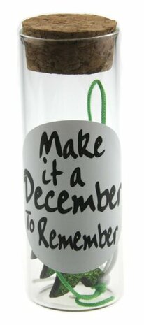 Geluksbuisje make it a december to remember met gelukspoppetje